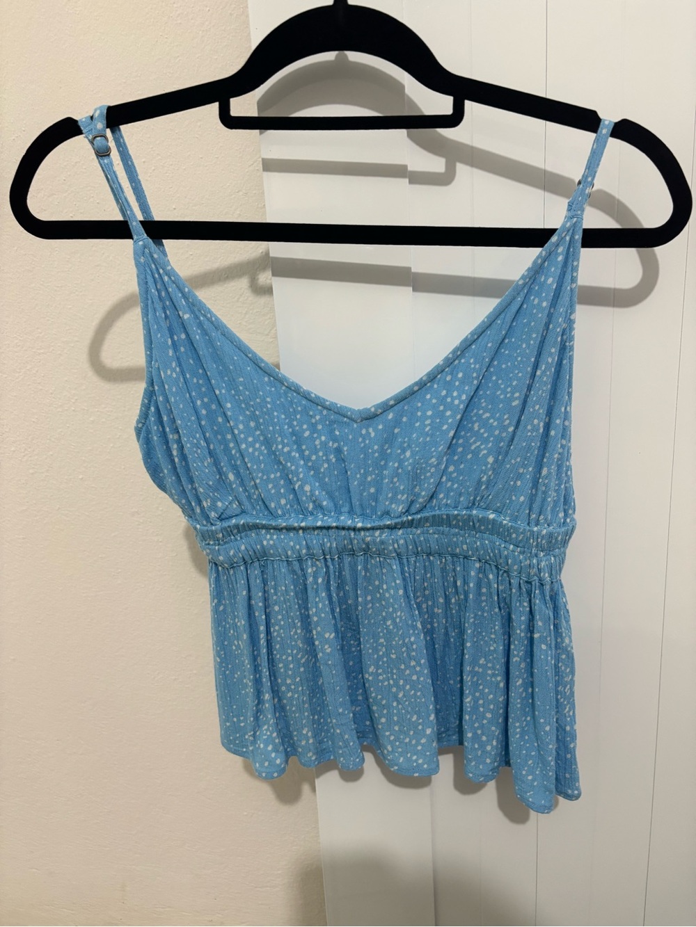 O'Neill Light Blue Printed Peplum Camisole